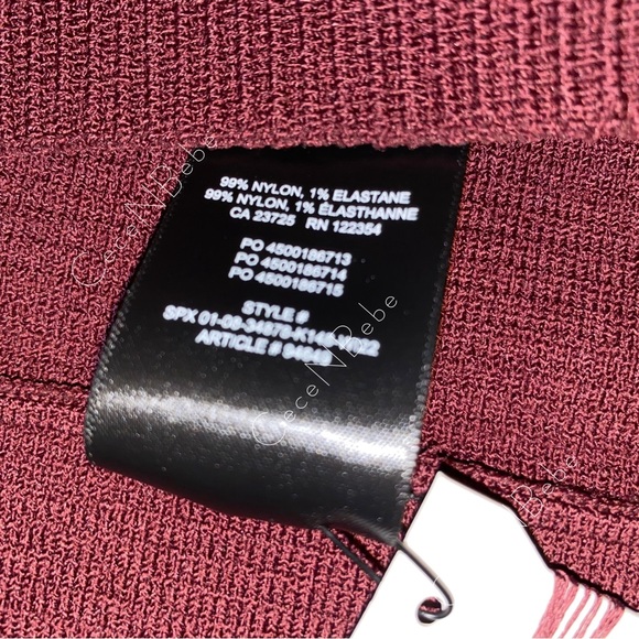 ❤️ ARITZIA Rich Maroon (Bordeaux / Wine) - LARGE - Sculpt Knit Criss Cross Dress - Picture 15 of 16